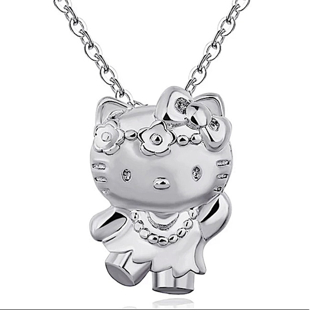 Hello Kitty Sterling Silver Full Body Figure Necklace - Picture 4 of 7